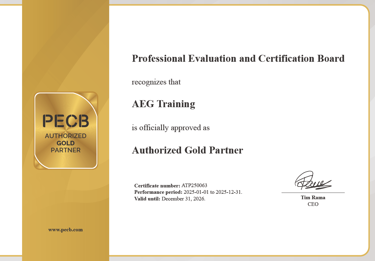 Gold Certificate 2025 PECB png